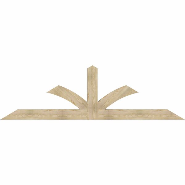 Ekena Millwork Richland Rough Sawn Timber Gable Bracket, Douglas Fir, 108"W x 31 1/2"H x 4"D x 6"F, 7/12 Pitch GBW108X31X0406RIC00RDF - main